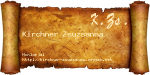 Kirchner Zsuzsanna névjegykártya